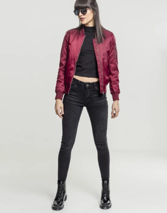 Дамско яке в червено от Urban Classics Ladies Basic Bomber, Urban Classics, Якета - Complex.bg
