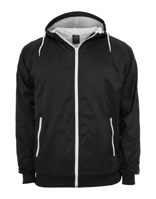Мъжко яке с контрастни елементи Urban Classics blk/wht, Urban Classics, Якета - Complex.bg