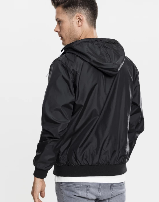 Мъжко яке с контрастни елементи Urban Classics blk/wht, Urban Classics, Якета - Complex.bg
