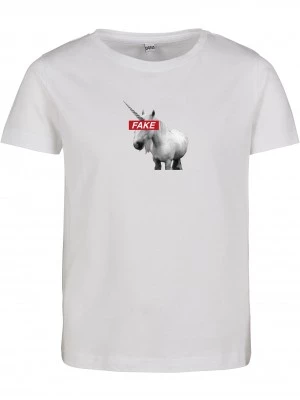 Детска тениска в бял цвят Mister Tee Kids Fake Unicorn 