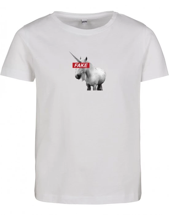 Детска тениска в бял цвят Mister Tee Kids Fake Unicorn, Mister Tee, Тениски - Complex.bg