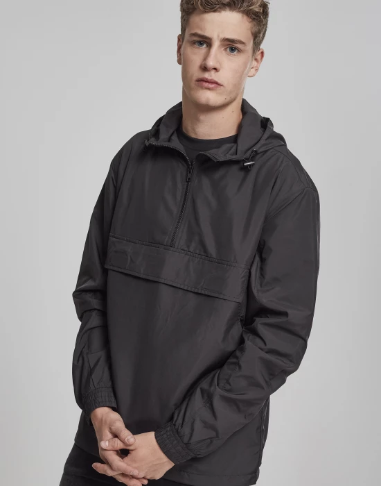 Мъжко яке без закопчаване Urban Classics в черен цвят, Urban Classics, Якета - Complex.bg