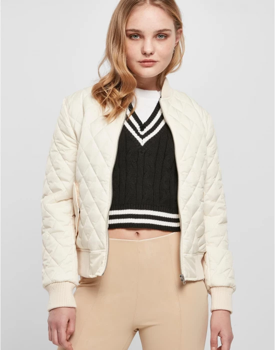 Дамско яке тип бомбър в цвят екрю Urban Classics Jacket, Urban Classics, Якета - Complex.bg