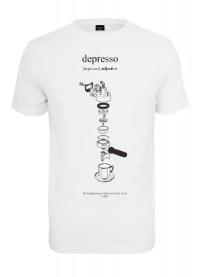 Мъжка тениска в бял цвят Mister Tee Depresso