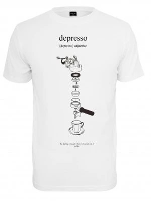 Мъжка тениска в бял цвят Mister Tee Depresso