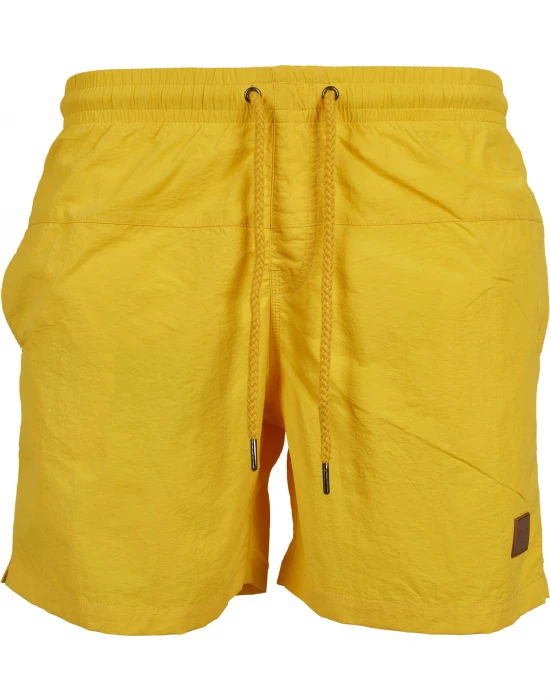 Мъжки плувни шорти Urban Classics Block в жълт цвят, Urban Classics, Мъже - Complex.bg