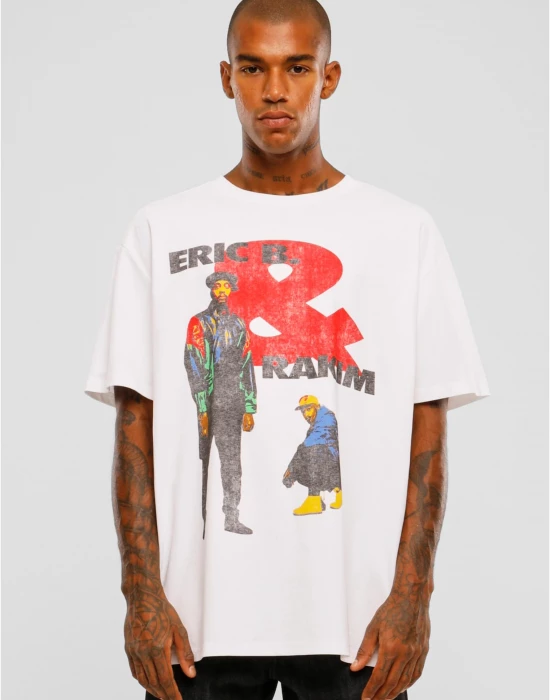 Мъжка тениска в бял цвят, модел Eric B & Rakim Sweat the Technique Oversize Tee, Mister Tee, Тениски - Complex.bg