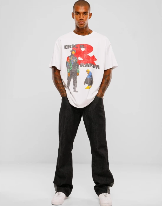 Мъжка тениска в бял цвят, модел Eric B & Rakim Sweat the Technique Oversize Tee, Mister Tee, Тениски - Complex.bg