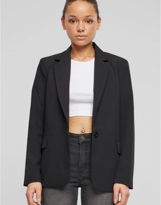 Дамски блейзър в черен цвят Urban Classics Ladies Basic Blazer, Urban Classics, Жени - Complex.bg