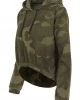 Дамски суичър в цвят маслина Urban Classics Ladies Camo Cropped Hoody, Urban Classics, Суичъри - Complex.bg