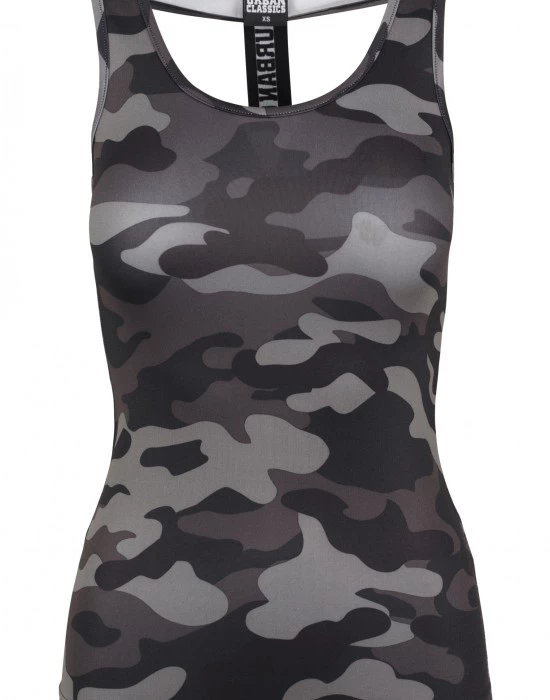 Дамски потник в тъмен камуфлаж Urban Classics Ladies Camo Top dark camo, Urban Classics, Потници / Тениски - Complex.bg
