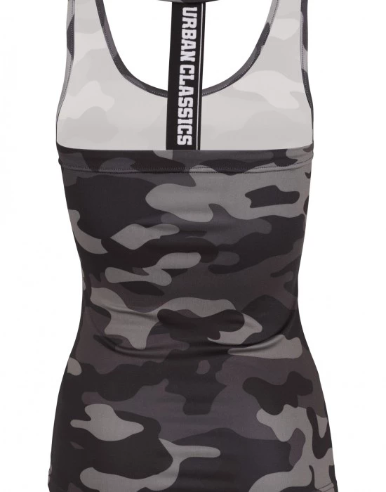 Дамски потник в тъмен камуфлаж Urban Classics Ladies Camo Top dark camo, Urban Classics, Потници / Тениски - Complex.bg