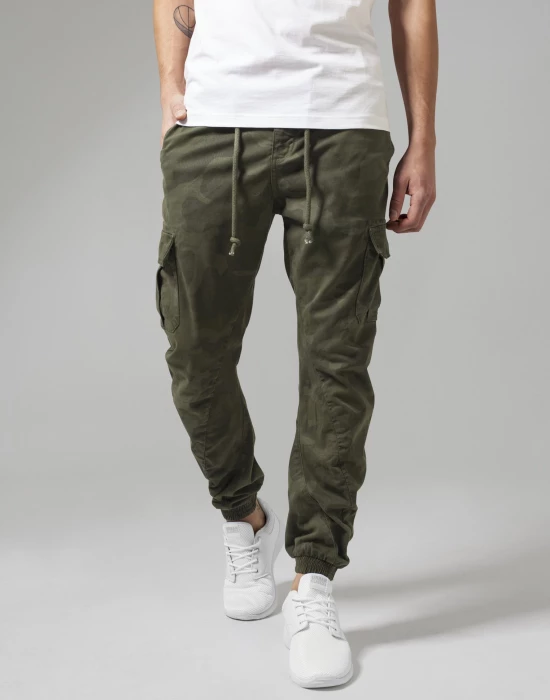 Мъжки камуфлажен карго панталон Urban Classics olive camo, Urban Classics, Панталони - Complex.bg