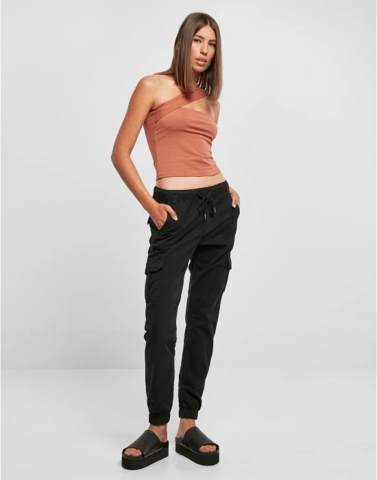 Дамски карго панталон в черен цвят Urban Classics Ladies Cargo Pants, Urban Classics, Панталони - Complex.bg