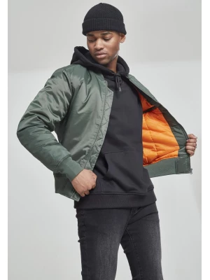 Мъжко яке тип бомбър Urban Classics olive в цвят маслина