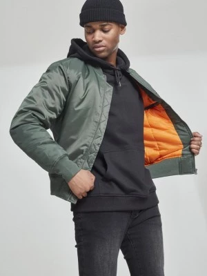 Мъжко яке тип бомбър Urban Classics olive в цвят маслина