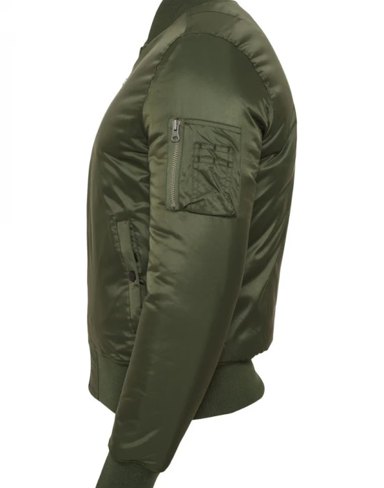Мъжко яке тип бомбър Urban Classics olive в цвят маслина, Urban Classics, Якета - Complex.bg
