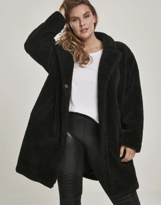 Дамско палто в черно от Urban Classics Ladies Oversized Sherpa Coat, Urban Classics, Жени - Complex.bg