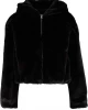 Суичър Ladies Full Zip Faux Fur Hoodie black XS, Urban Classics, Суичъри - Complex.bg