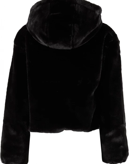 Суичър Ladies Full Zip Faux Fur Hoodie black XS, Urban Classics, Суичъри - Complex.bg