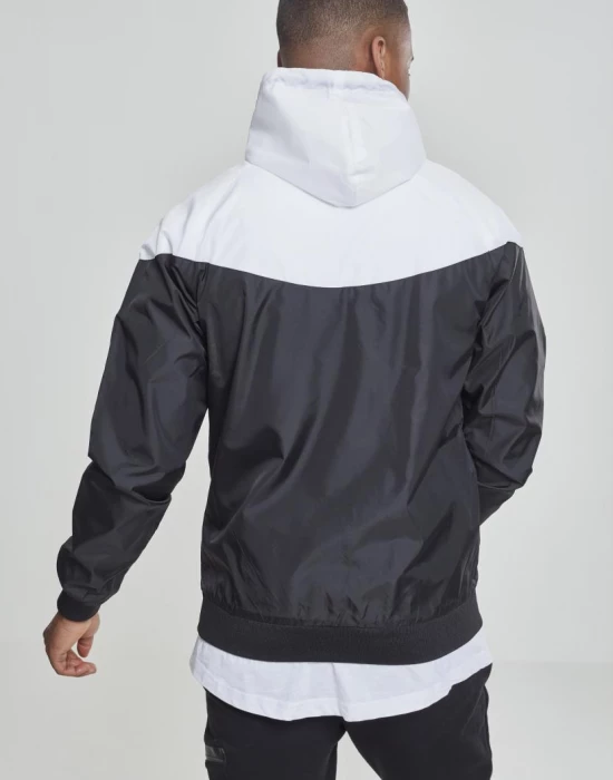Мъжко яке тип ветровка в два цвята Urban Classics blk/wht, Urban Classics, Якета - Complex.bg