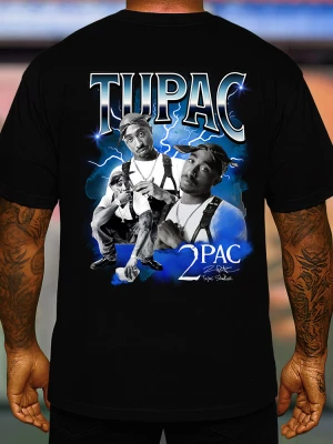 2Pac blue тениска