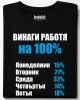 Винаги раобтя на 100% тениска