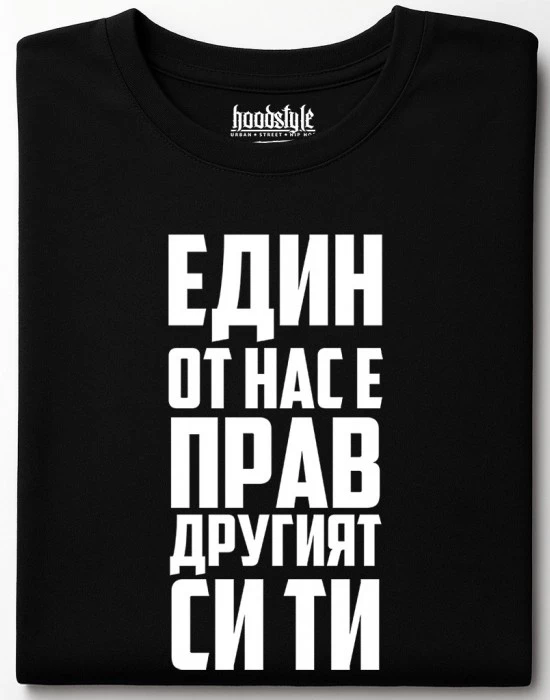 Едни от нас е прав, другият си ти тениска