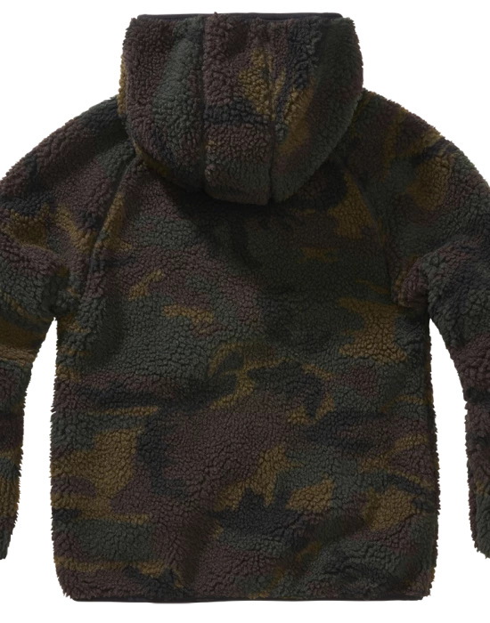 Детско пухкаво камуфлажно яке Brandit Teddyfleece jacket woodland, Brandit, Якета - Complex.bg