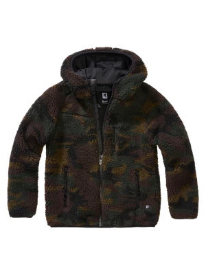 Детско пухкаво камуфлажно яке Brandit Teddyfleece jacket woodland