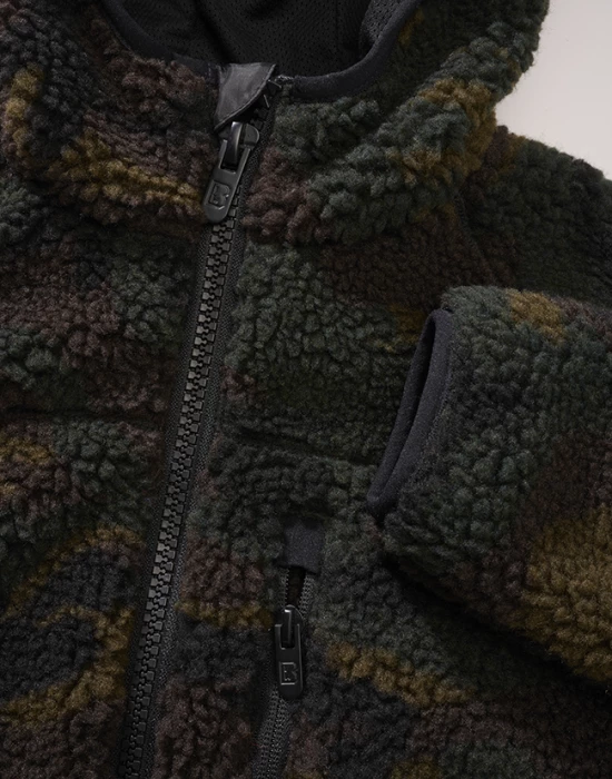 Детско пухкаво камуфлажно яке Brandit Teddyfleece jacket woodland, Brandit, Якета - Complex.bg