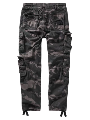 Мъжки втален карго панталон в тъмен камуфлаж Brandit Pure Slim Fit
