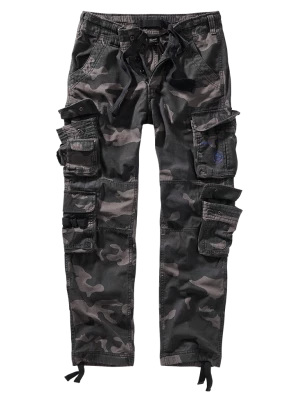 Мъжки втален карго панталон в тъмен камуфлаж Brandit Pure Slim Fit