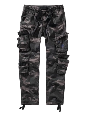 Мъжки втален карго панталон в тъмен камуфлаж Brandit Pure Slim Fit
