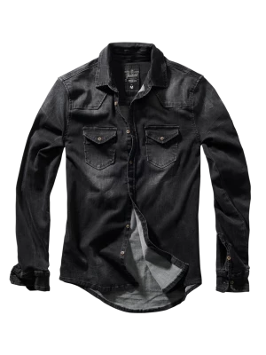 Мъжка дънкова риза в черен цвят Brandit Denim black 