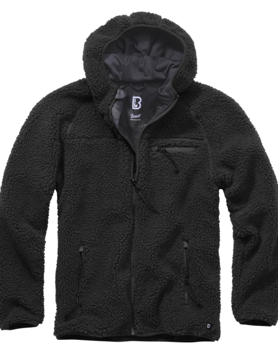 Мъжко пухкаво яке в черен цвят Brandit Teddyfleece Worker, Brandit, Якета - Complex.bg