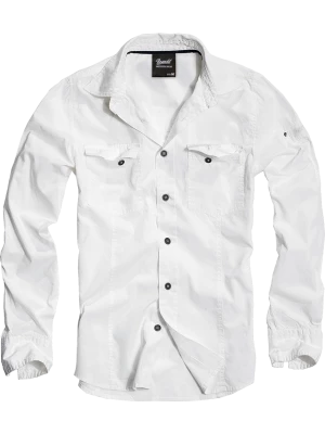 Мъжка риза в бял цвят Brandit Slim Fit white