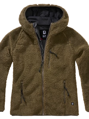 Дамско масленозелено пухкаво яке Brandit Teddyfleecejacket