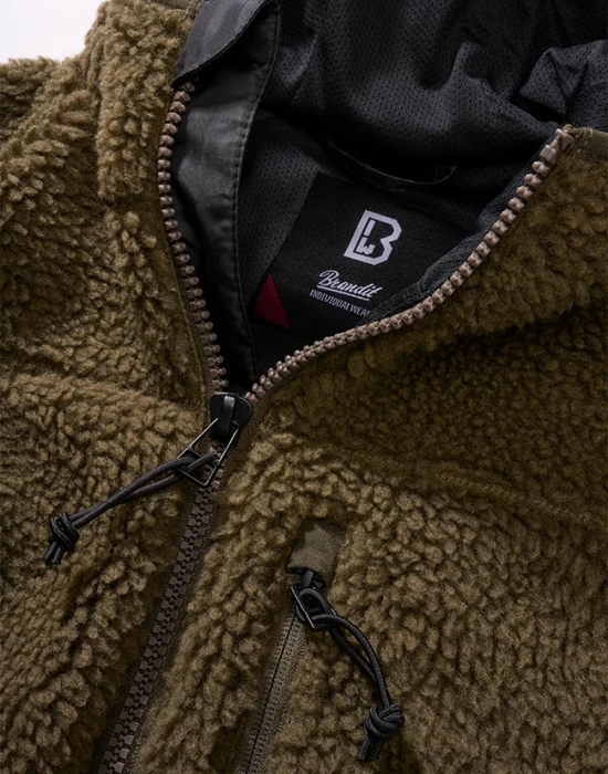 Дамско масленозелено пухкаво яке Brandit Teddyfleecejacket, Brandit, Якета - Complex.bg
