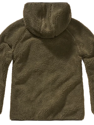 Дамско масленозелено пухкаво яке Brandit Teddyfleecejacket
